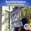 Wire Fox Terrier Welcome House Flag