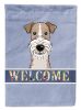 Wire Fox Terrier Welcome House Flag