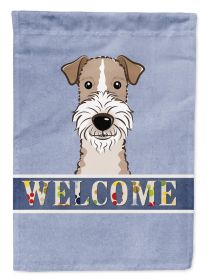 Wire Fox Terrier Welcome House Flag