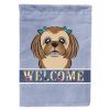 Shih Tzu - Chocolate - Welcome House Flag