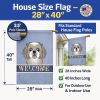 Shih Tzu - Silver - Welcome House Flag