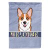 Corgi - Red - Welcome House Flag