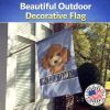 Poodle - Chocolate - Welcome House Flag