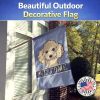 Poodle - Buff - Welcome House Flag