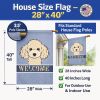Poodle - Buff - Welcome House Flag