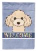 Poodle - Buff - Welcome House Flag