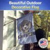 Poodle - Silver - Welcome House Flag