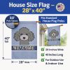 Poodle - Silver - Welcome House Flag