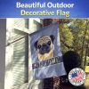 Pug - Fawn - Welcome House Flag