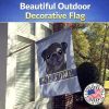 Pug - Black - Welcome House Flag