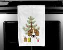 Beagle Christmas Tree White Kitchen Towel Set of 2