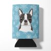 Boston Terrier Snowflake Design Can Hugger