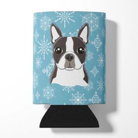 Boston Terrier Snowflake Design Can Hugger