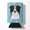 Border Collie Snowflake Design Can Hugger