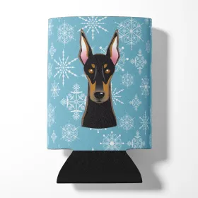 Doberman - Cropped - Snowflake Design Can Hugger
