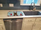 German Shepherd Winter Holiday Dish Drying Mat