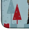 German Shepherd Winter Holiday Dish Drying Mat