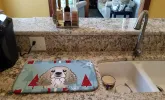 Cocker Spaniel Winter Holiday Dish Drying Mat