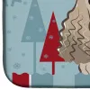 Cocker Spaniel Winter Holiday Dish Drying Mat
