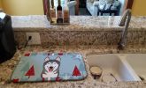 Alaskan Malamute Winter Holiday Dish Drying Mat