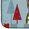 Boxer Winter Holiday Dish Drying Mat