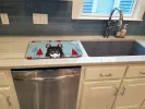 French Bulldog - Black Winter Holiday Dish Drying Mat
