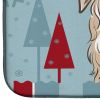 Borzoi Winter Holiday Dish Drying Mat