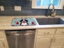 Bernese Mountain Dog Winter Holiday Dish Drying Mat