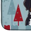 Bernese Mountain Dog Winter Holiday Dish Drying Mat