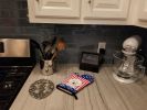 Bichon Frise American Flag Oven Mitt