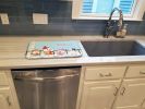 Boxer - White - Copper - Merry Christmas Carolers Dog Dish Drying Mat