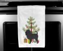 Affenpinscher Christmas Tree White Kitchen Towel Set of 2