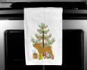 Shar Pei Christmas Tree White Kitchen Towel Set of 2