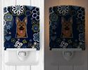 German Shepherd Blue Flowers Ceramic Nightlight