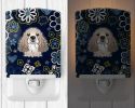 Cocker Spaniel Blue Flowers Ceramic Nightlight