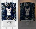 West Highland White Terrier Blue Flowers Ceramic Nightlight