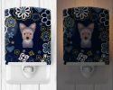 Yorkshire Terrier/Yorkie - Puppy Blue Flowers Ceramic Nightlight