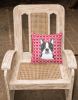 Boston Terrier XOXO Hearts Fabric Decorative Pillow