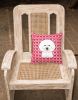 Bichon Frise XOXO Hearts Fabric Decorative Pillow