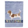 Basset Hound 1 Welcome House Flag
