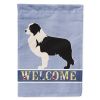 Border Collie - Black and White - Welcome House Flag