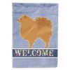 Pomeranian 1 Welcome House Flag