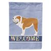 Bulldog Welcome House Flag
