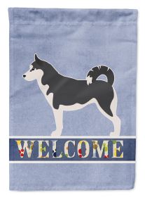 Siberian Husky Welcome House Flag