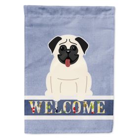 Pug - Cream - Welcome House Flag