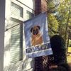 Pug - Dark Brown - Welcome House Flag