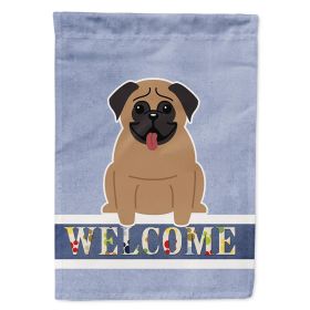 Pug - Dark Brown - Welcome House Flag