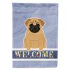 Pug - Brown - Welcome House Flag