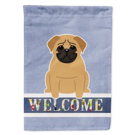 Pug - Brown - Welcome House Flag