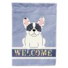 French Bulldog - Piebald - Welcome House Flag